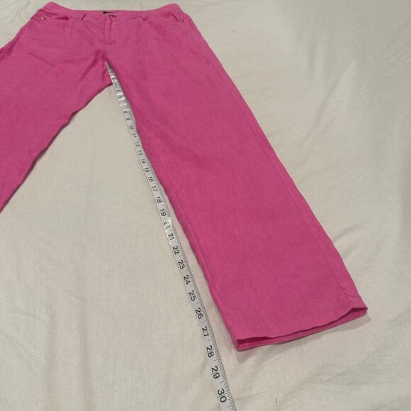 Ralph Lauren Black Label Pink Linen Pants‎ Size 6 - Picture 8 of 8